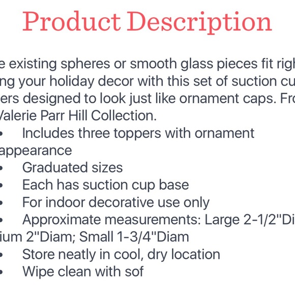 Set of Three Silver Ornament Toppers by Valerie Parr Hill - Picture 2 of 3